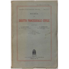 Rivista di Diritto Processuale Civile. Annata 1933