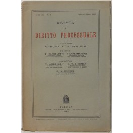 Rivista di Diritto Processuale. Annata 1957