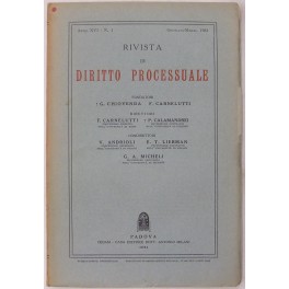 Rivista di Diritto Processuale. Annata 1961.