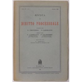 Rivista di Diritto Processuale. Annata 1949