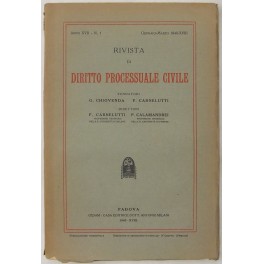 Rivista di Diritto Processuale Civile. Annata 1940