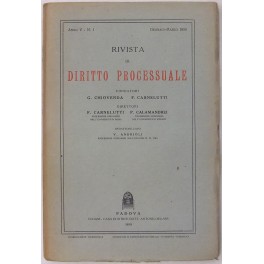 Rivista di Diritto Processuale. Annata 1950