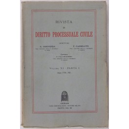 Rivista di Diritto Processuale Civile. Annata 1934