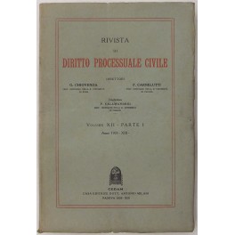 Rivista di Diritto Processuale Civile. Annata 1935