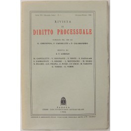 Rivista di Diritto Processuale. Annata 1986