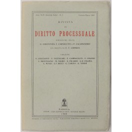 Rivista di Diritto Processuale. Annata 1989