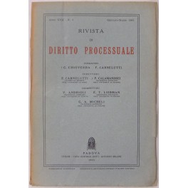 Rivista di Diritto Processuale. Annata 1962