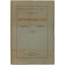 Rivista di Diritto Processuale Civile. Annata 1928