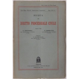 Rivista di Diritto Processuale Civile. Annata 1936