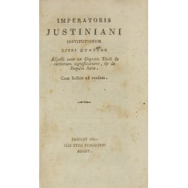 Imperatoris Justiniani Institutionum Libri quatuor