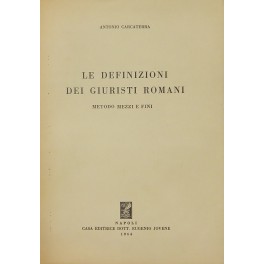 Le definizioni dei giuristi romani