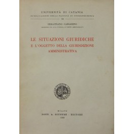 Le situazioni giuridiche e l'oggetto della giurisdizione amministrativa