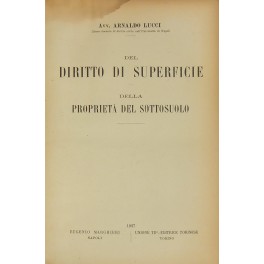 Del diritto di superficie. Della proprietà del sottosuolo