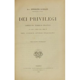 Dei privilegi. Commento teorico-pratico 