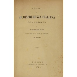 Studii di giurisprudenza italiana comparata