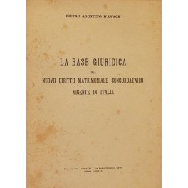 La base giuridica del nuovo diritto matrimoniale