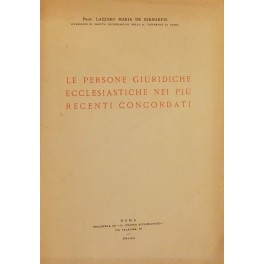 Le persone giuridiche ecclesiastiche nei più recenti concordati