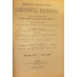 Repertorio Generale Annuale del Foro Italiano. Vol. XXV - Anno 1900