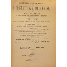 Repertorio Generale Annuale del Foro Italiano. Vol. XXVI - Anno 1901