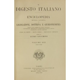 Il Digesto Italiano. Vol. XIII - parte prima - Ibernazione-Interdizione