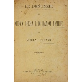 Le denunzie di nuova opera e di danno temuto