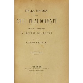 Della revoca degli atti fraudolenti