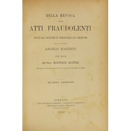 Della revoca degli atti fraudolenti fatti dal debitore