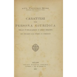 Caratteri della persona giuridica