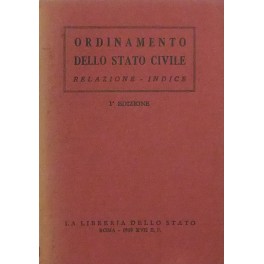 Ordinamento dello stato civile. 