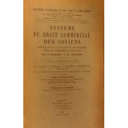 Systeme du Droit Commercial des Soviets 