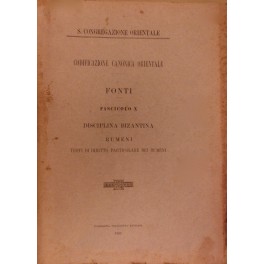 Codificazione canonica orientale. Fonti