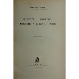 Scritti di diritto commerciale e agrario