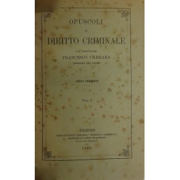 Opuscoli di diritto criminale