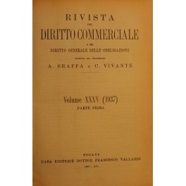 Rivista del Diritto Commerciale e del diritto generale delle obbligazioni