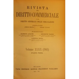 Rivista del Diritto Commerciale e del diritto generale delle obbligazioni. 