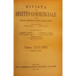 Rivista del Diritto Commerciale e del diritto generale delle obbligazioni