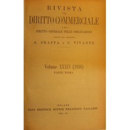 Rivista del Diritto Commerciale e del diritto generale delle obbligazioni