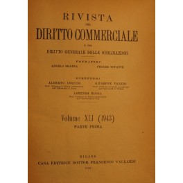 Rivista del Diritto Commerciale e del diritto generale delle obbligazioni