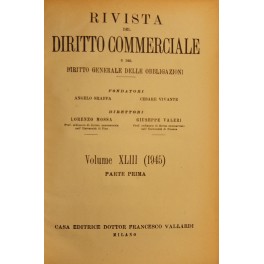 Rivista del Diritto Commerciale e del diritto generale delle obbligazioni. 