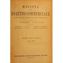 Rivista del Diritto Commerciale e del diritto generale delle obbligazioni. 