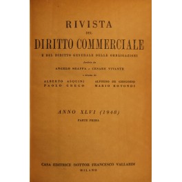 Rivista del Diritto Commerciale e del diritto generale delle obbligazioni. 