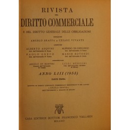 Rivista del Diritto Commerciale e del diritto generale delle obbligazioni