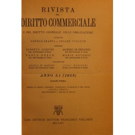 Rivista del Diritto Commerciale e del diritto generale delle obbligazioni. 