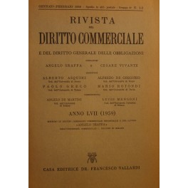 Rivista del Diritto Commerciale e del diritto generale delle obbligazioni