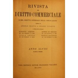 Rivista del Diritto Commerciale e del diritto generale delle obbligazioni. 