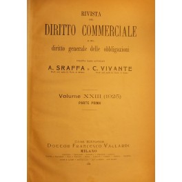 Rivista del Diritto Commerciale e del diritto generale delle obbligazioni. 