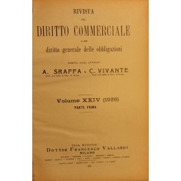 Rivista del Diritto Commerciale e del diritto generale delle obbligazioni