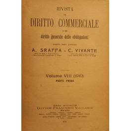 Rivista del Diritto Commerciale e del diritto generale delle obbligazioni. 