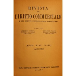 Rivista del Diritto Commerciale e del diritto generale delle obbligazioni