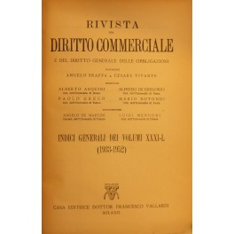 Rivista del Diritto Commerciale e del diritto generale delle obbligazioni. 